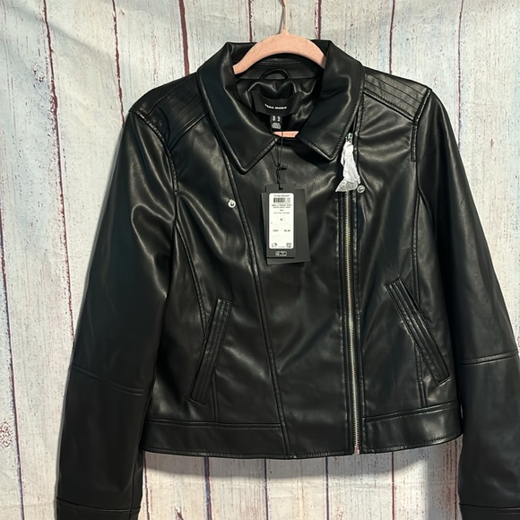 NWT Vero Moda Bella Annabel Coated Biker Jacket - Picture 7 of 14